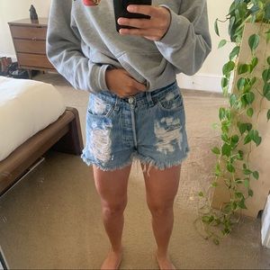 LEVIS distressed high waisted shorts